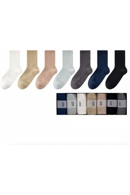 7 Pairs Mens Anti Stink Odor Resistant Blister Proof Seamless Cotton Moisture Wicking Ankle/Crew Dre