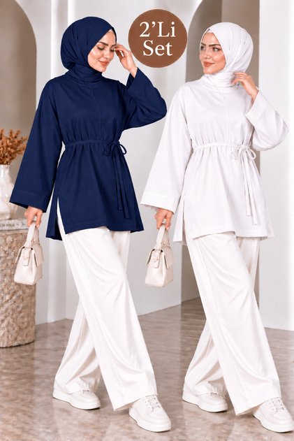 Women's Set of 2 Modal Fabric Wide Fit Tunics