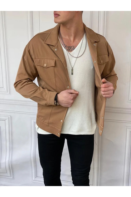 High Quality Herringbone Pattern Cotton Seasonal Coat