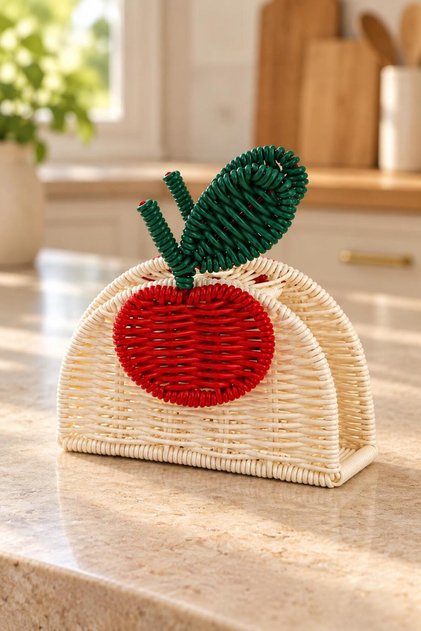 Knitted Table Napkin Holder Decorative Rattan Napkin Holder