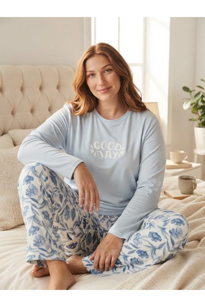 Desenli Pijama Takımı