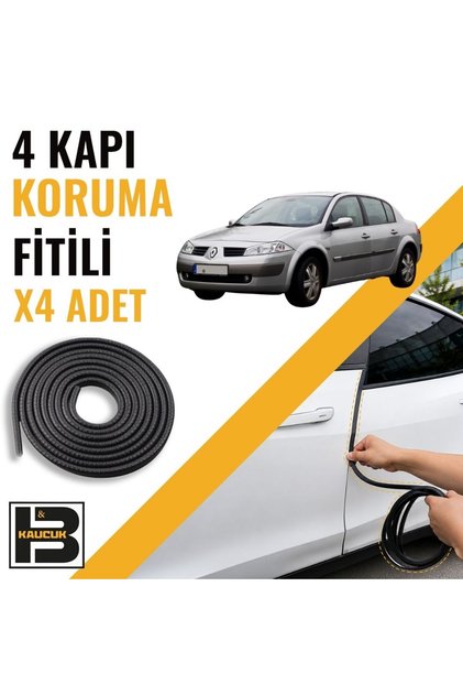 Renault Megane 2 Sedan Kapı Koruma Fitili-4 kapı-Siyah-Bm2169