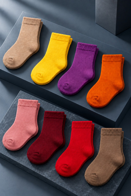 8 Colors Girls' Seamless Thick Terry Socks