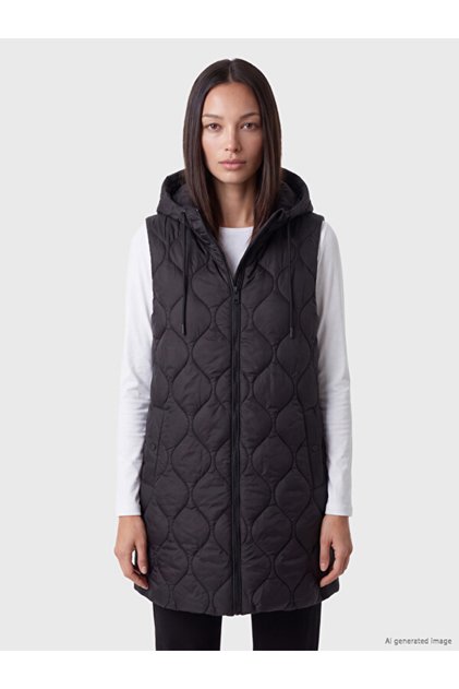 Hooded Quilted Women's Puffer Vest