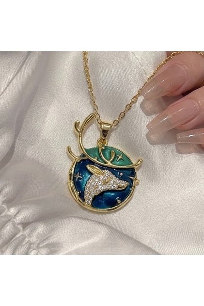 Bambi Locket Kolye - Çelik Geyik Figürlü İçi Açılabilir Kapaklı Anı Kolyesi