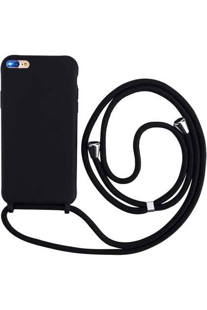 Crossbody Case Compatible with iPhone 6 Plus/7 Plus/iPhone 8 Plus,Soft Silicone Shell with Neck Cord