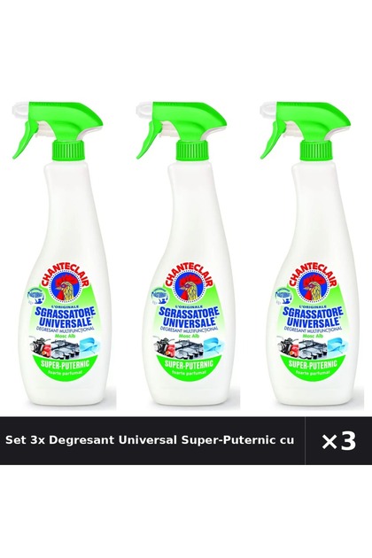 Set 3x Degresant Universal Super-Puternic cu Mosc Alb, ChanteClair, 600 ml