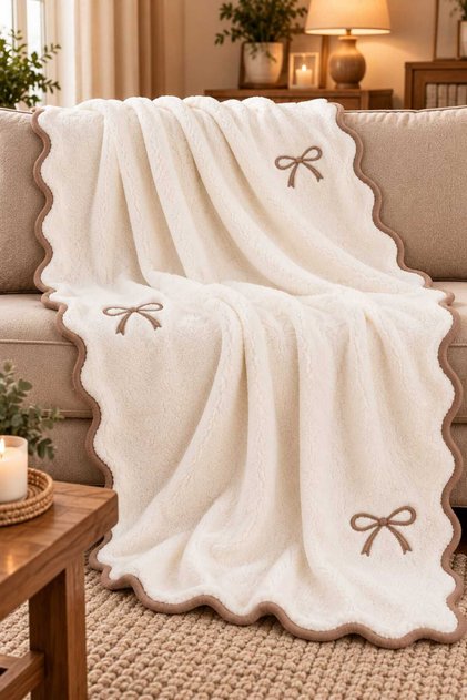 Welsoft Fleece TV Blanket: Embroidered, Soft Plush, Piped, Armchair Throw, and Knee Blanket