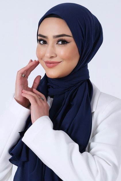 Lacivert Asya Şal 1243