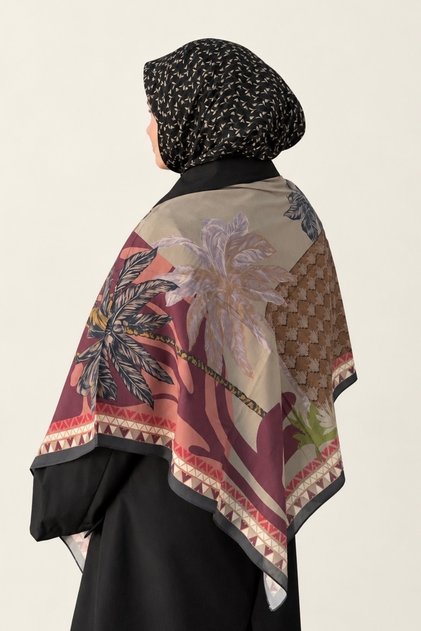 Palm Tree Pattern Shoulder Shawl