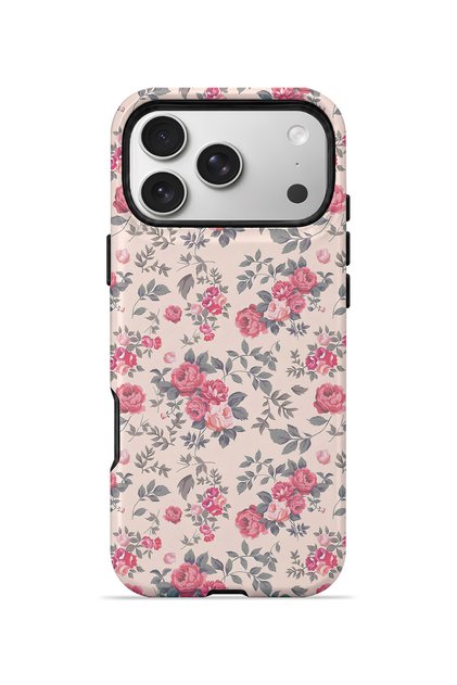iPhone 17 Pro Max Vorian Double Layer Pink Vintage Floral Case