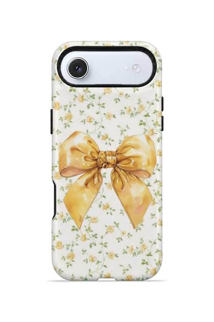 iPhone 17 Air Vorian Double Layer Golden Floral Bow Case