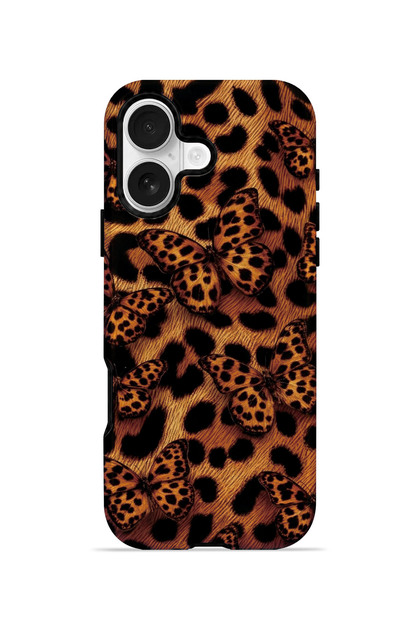 iPhone 16 Plus Vorian Double Layer Butterfly Leopard Case