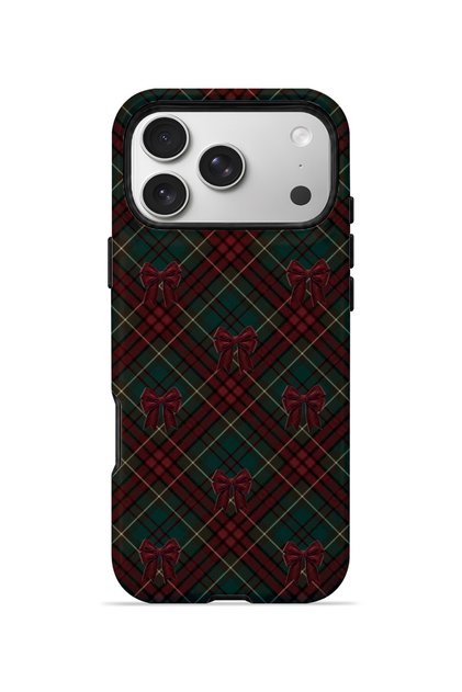 iPhone 17 Pro Max Vorian Magsafe Double Layer Bow Dark Plaid Case