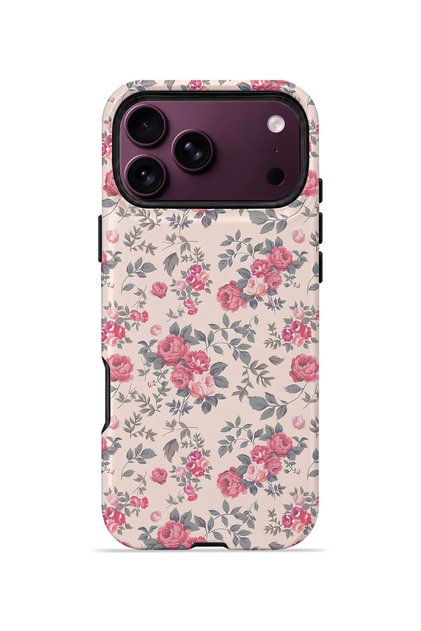 iPhone 18 Pro Max Vorian Magsafe Double Layer Pink Vintage Floral Case