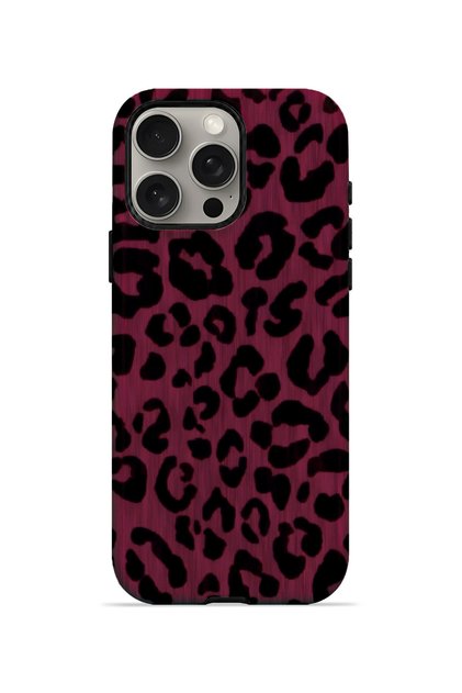iPhone 15 Pro Max Vorian Double-Layered Case in Fuchsia Leopard Print