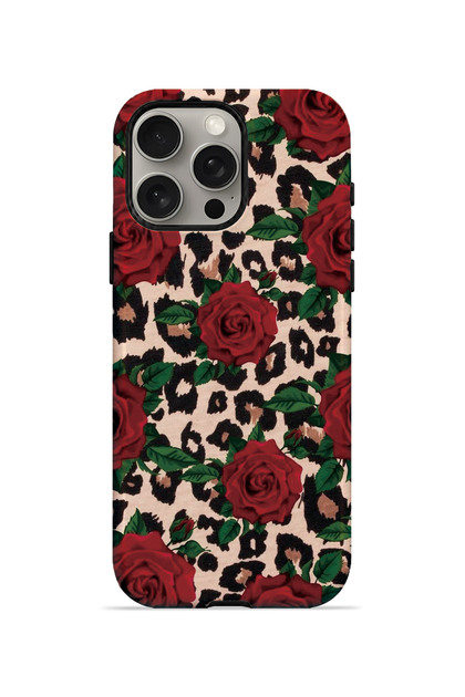 iPhone 15 Pro MagSafe Vorian Hybrid Protective Case with Leopard Print