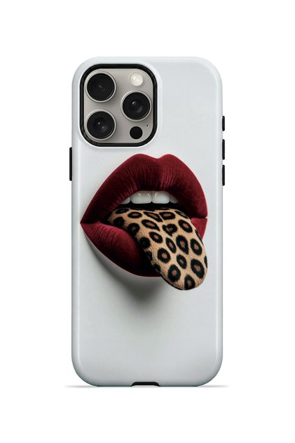 iPhone 15 Pro Vorian Magsafe Double Layer Leopard Lip Case