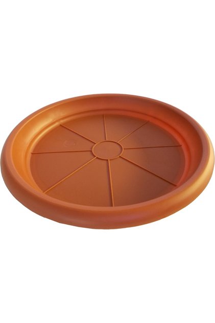 Farfurie ghiveci rotunda DIANA, plastic, 16.5 cm, maro