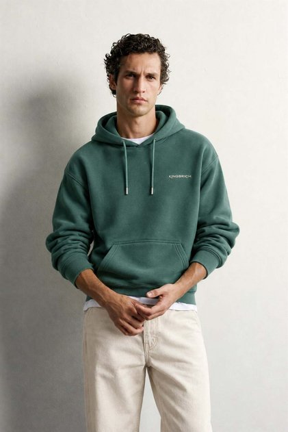 Hooded Printed Oversize Fit Unisex Hoodie Sweatshirt
