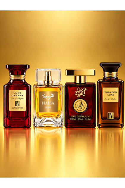 Σετ 4 Αρωμάτων Unisex – Eau de Parfum, Ανατολίτικα, Ξυλώδη, Γλυκά και Αμβρώδη Αρώματα, 4 x 100 ml