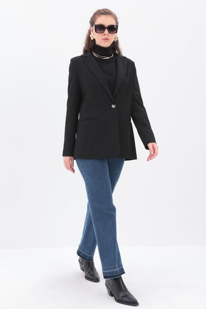 Astarlı Likralı Blazer Ceket