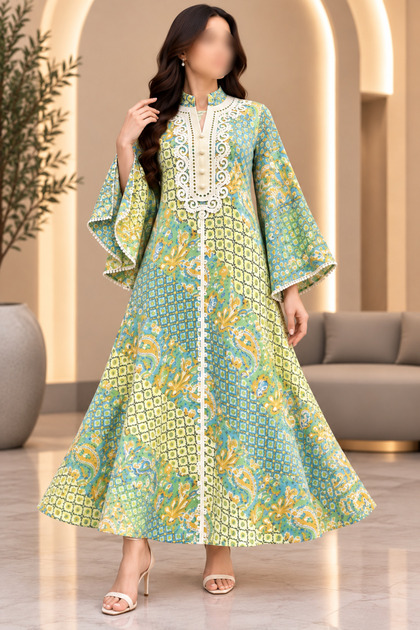 Women's jalabiya with French sleeves