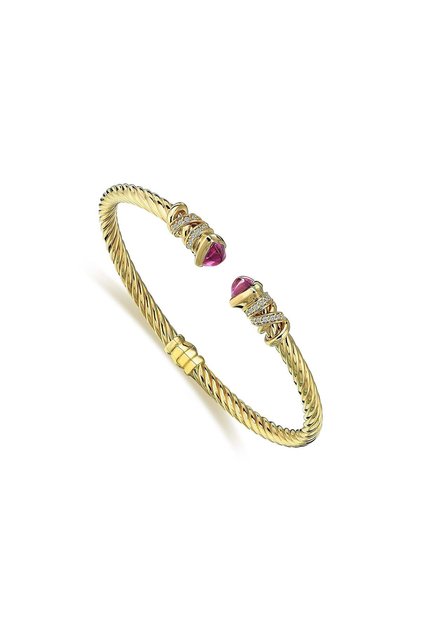 Eterna Twist Mor Taşlı Kelepçe