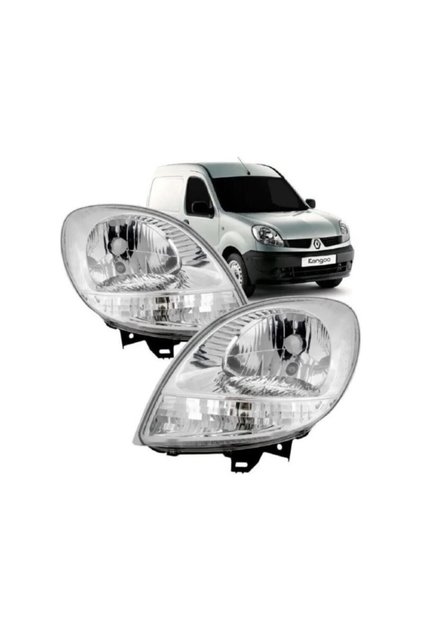 Renault Kangoo Sağ + Sol Ön Far Lambası Takımı 2003 2008 MANUEL