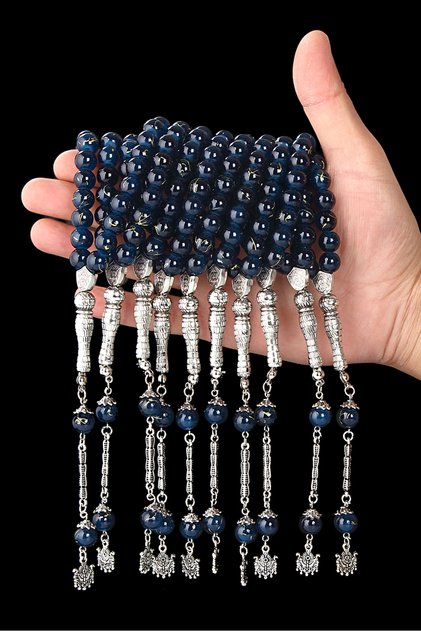 10 Pieces Round Model Natural Stone Glass Prayer Beads Set, Gift Prayer Beads, Wholesale Prayer Beads, Men's Prayer Beads