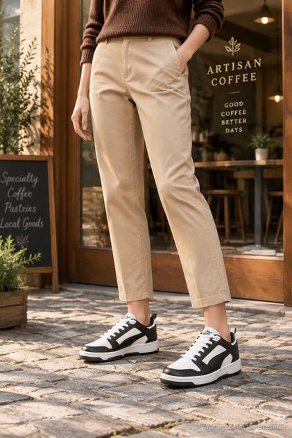 RB-4134 Unisexs Siyah Beyaz Günlük Sneaker Anatomik Taban Comfort Spor Ayakkabı