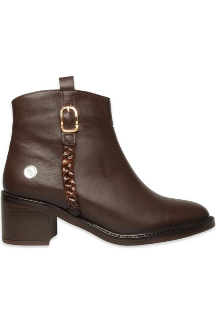 D26Kb-8805 Women's Genuine Leather 5 cm Thick Heeled Casual Boots
