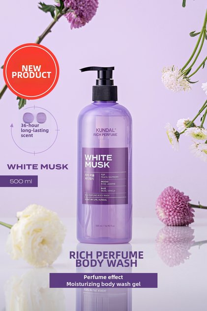 Perfume Effective Nourishing and Moisturizing Body Wash Gel Rich Perfume Body Wash 500ml (White