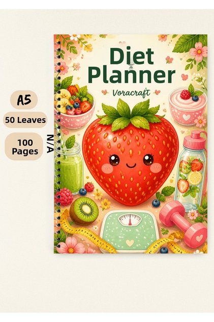 Diet Planner Notebook A5 50 Sheets 100 Pages Wire Spiral Dy00013