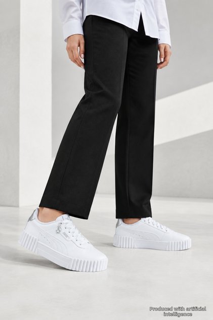 CR-3948 Pantofi sport albi confortabili pentru femei, pantofi sport anatomici confortabili