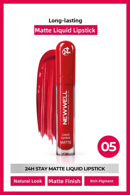 24H Stay Matte Liquid Lipstick Permanent Matte Liquid Lipstick 05 5.5 ml