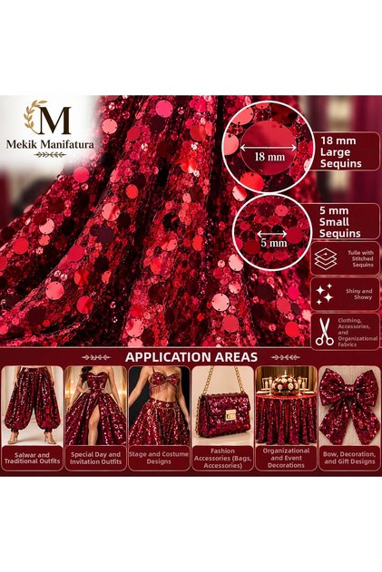 18 mm & 5mm Sequin Fabric