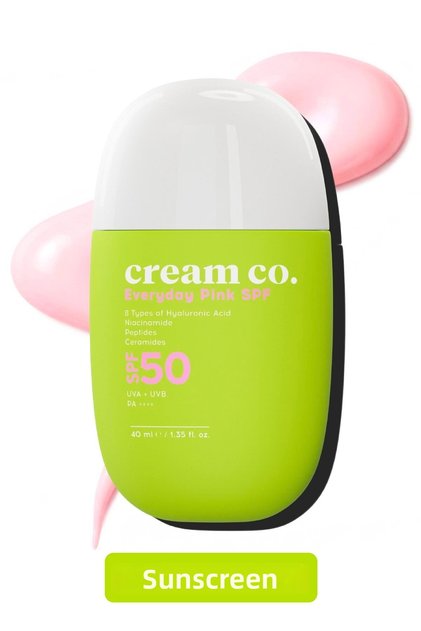 Tone Equalizing Illuminating Pink Spf50 Sunscreen Anti-Blemish |   Peptide Niacinamide Hyaluronic Acid