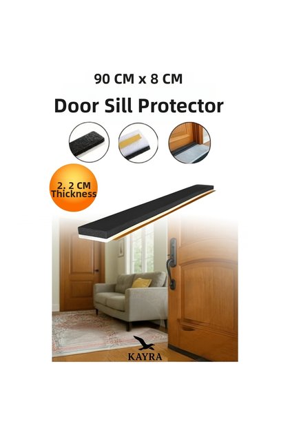 1 Piece Adhesive under Door Threshold Sponge 90 cm Thin Foam Cold Weather and Wind Insulation Strip, Sound, Dust, Pest and Insect Blocker Practical Door Seal, Heat-Saving Insulation Solution