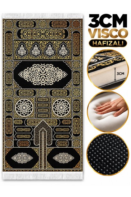 3cm Kalın Süngerli Yumuşak Seccade Diz Ağrıtmaz Çeyizlik Hediyelik Namazlık Katlanabilir (70X120CM)