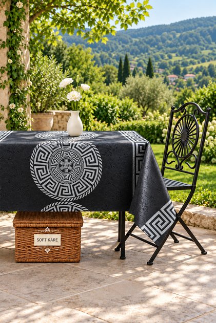Pvc Fiber Tablecloth – Wipeable, Waterproof, Modern Pattern, for Kitchen and Dining Table