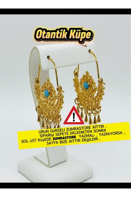 Firuze Taşlı Küpe