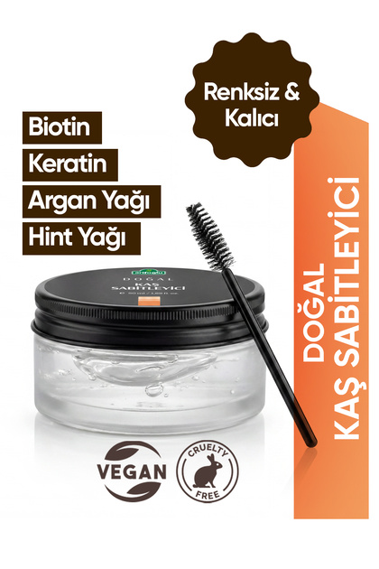 Eyebrow Fixer, Natural, Colorless, Permanent Care, Styling, Wax, Biotin, Keratin and Argan 50 ml
