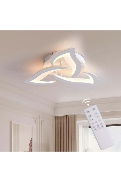 Plafonieră LED albă, dimabilă, cu telecomandă, 48 cm, 2500 lm, IP21