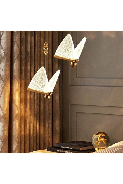 Lustra LED Luxury 2 Golden Butterflies