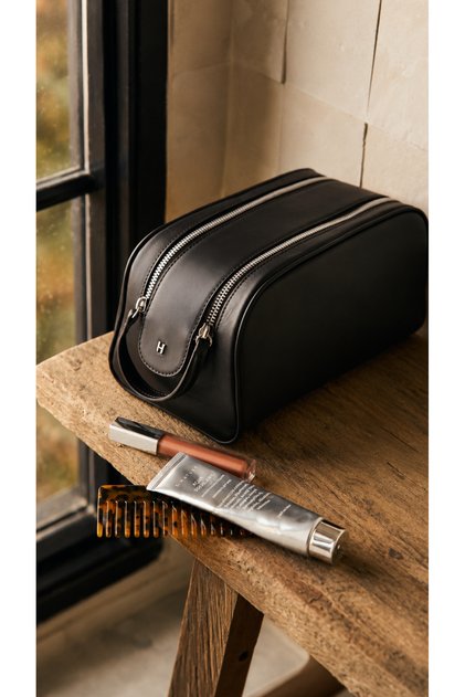 Winfred Handmade Leather Travel Makeup Bag