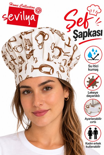Adjustable Chef's Beret Adjustable Chef's Hat Chef Hat Patterned Chef Hat