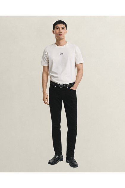 Erkek Siyah Slim Fit Jean