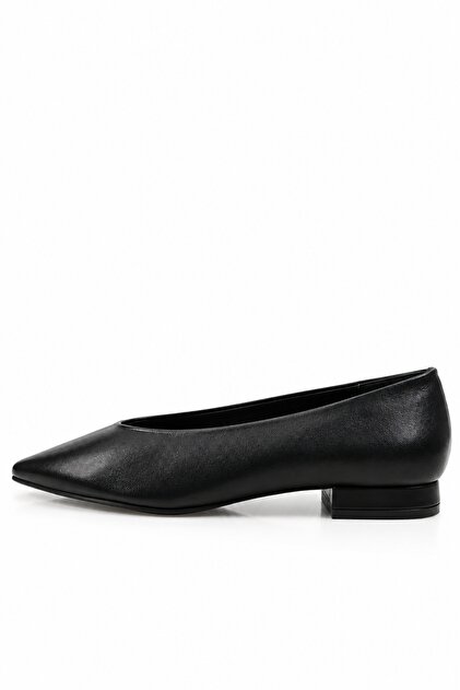 Black Lambskin Ballerinas 24005