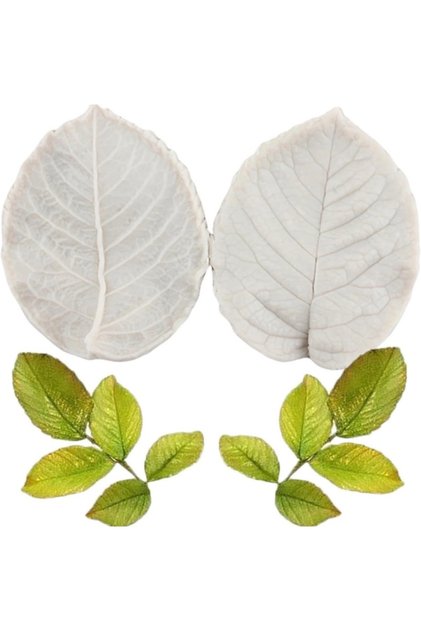 Silicone Mold Leaf Vein Pattern Mold Sugar Paste Mold Cake Decoration Fondant Mold 7X6 cm